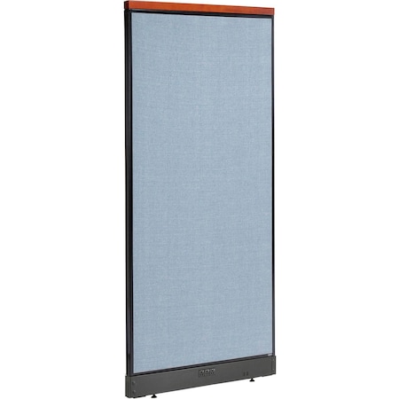 Interion By Global Industrial Interion Deluxe Electric Office Partition Panel, 36-1/4inW x 77-1/2inH, Blue 277544EBL